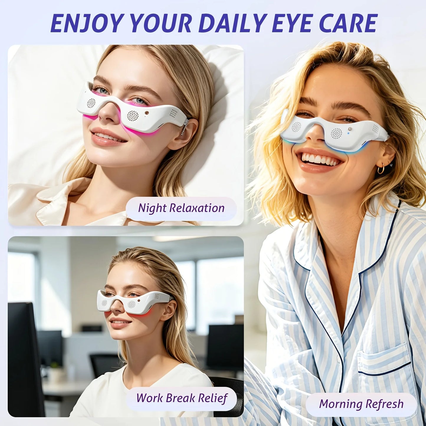 Jitesy LED Eye Massager With Hot Cold Therapy And Phototherapy