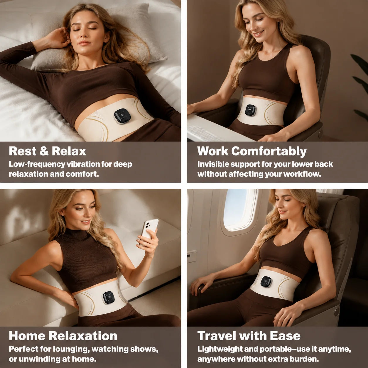 Jitesy EMS Abdominal Belt With Red Blue Light And Heat