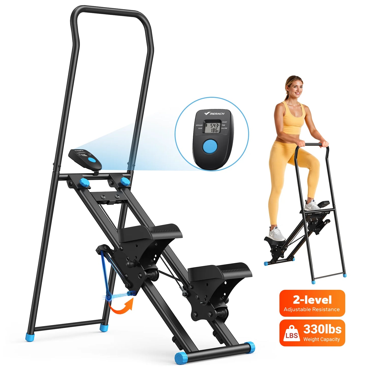 Merach Compact Folding Stair Stepper For Full Body Training