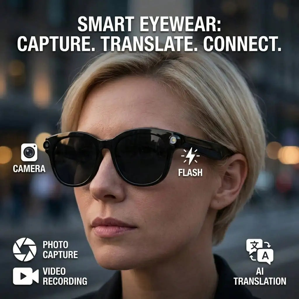 SENBONO AI Photography 2MP Smart Glasses With Translation And Music