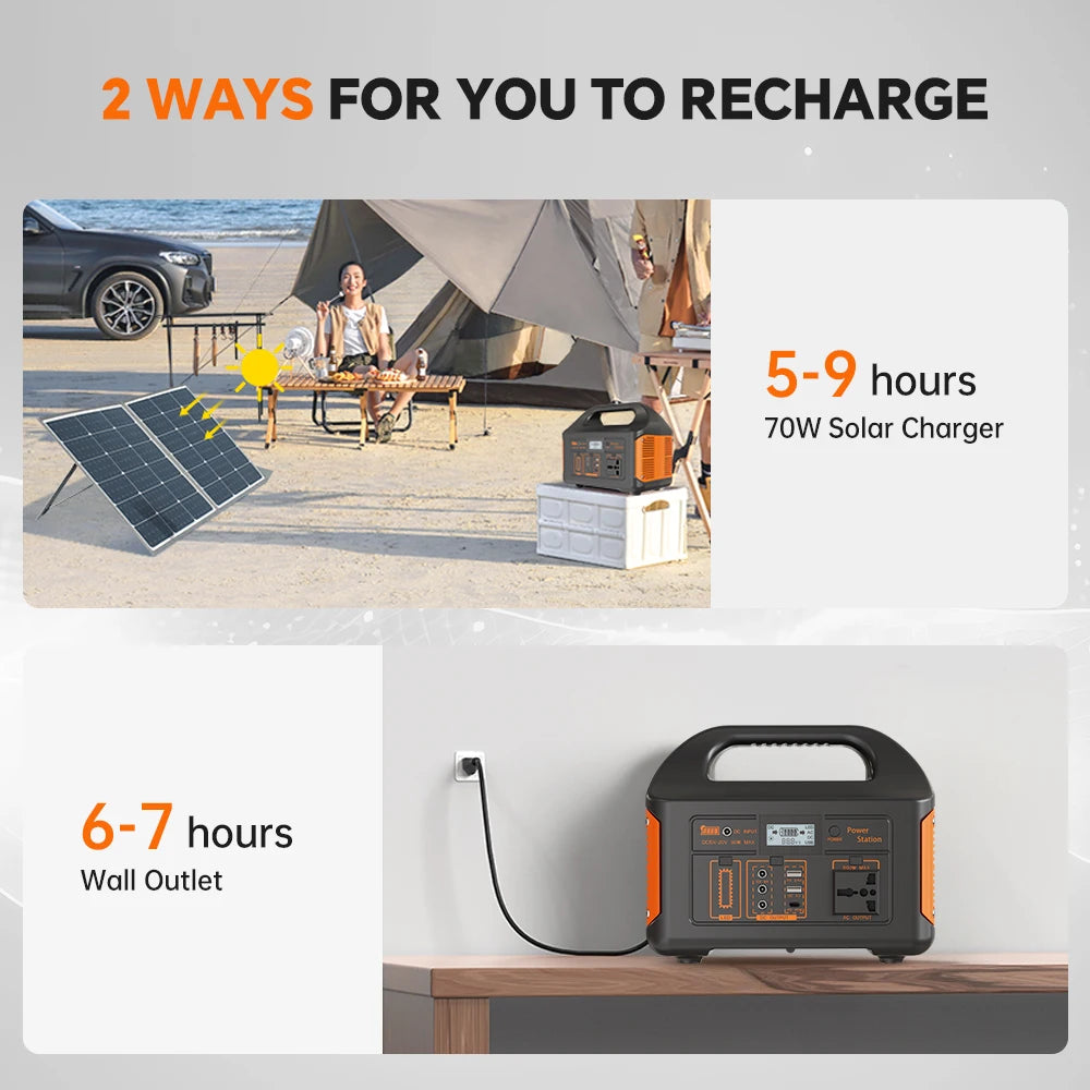 GaiaRay Electric Solar Power Station 500W 460Wh Emergency Backup