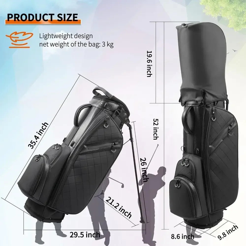 Durable Lightweight 14 Way Stand Golf Bag With Waterproof Pockets