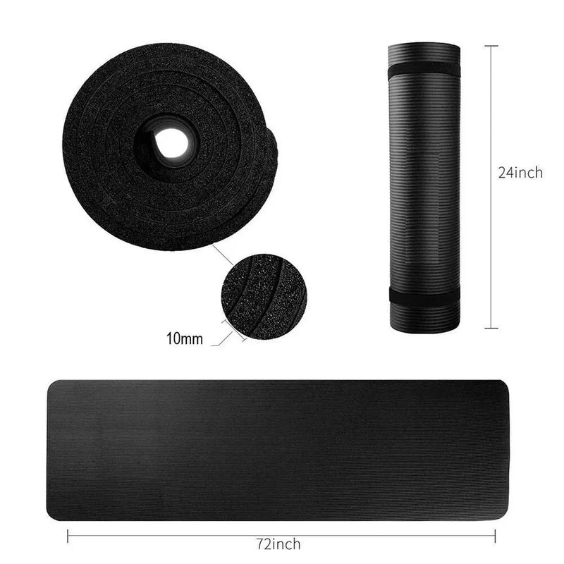 Extra Thick NBR Foam Yoga Mat For Non Slip Workouts