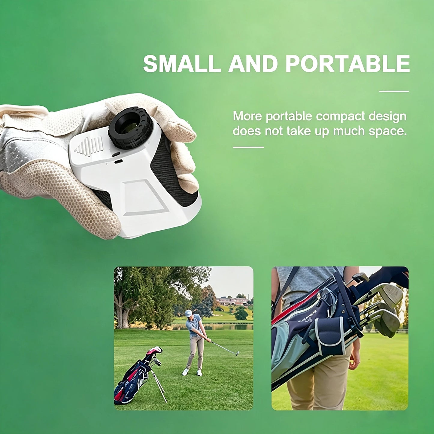 PeakPulse Magnetic Golf Laser Rangefinder With Slope Flag Lock