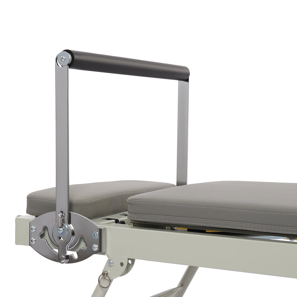 Grey Modern Folding Pilates Machine Dip Stands Floor‑Mounted Need Assembly 120kg Max Load For Home Gym Fitness
