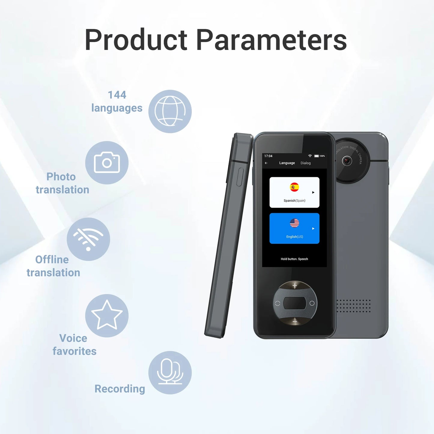 Wooask W10 Translator Device 144 Languages Two Way Translation