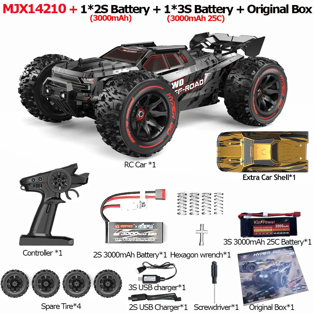 Jyscend Brushless RC Car 4WD Off Road Racing Truck 75kmh High Speed Remote Control for RC Hobbyists