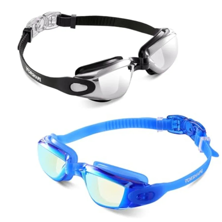 Anti Fog Swimming Goggles 2 Pack No Leaking UV Protection For Men Women Youth Everyday Wear