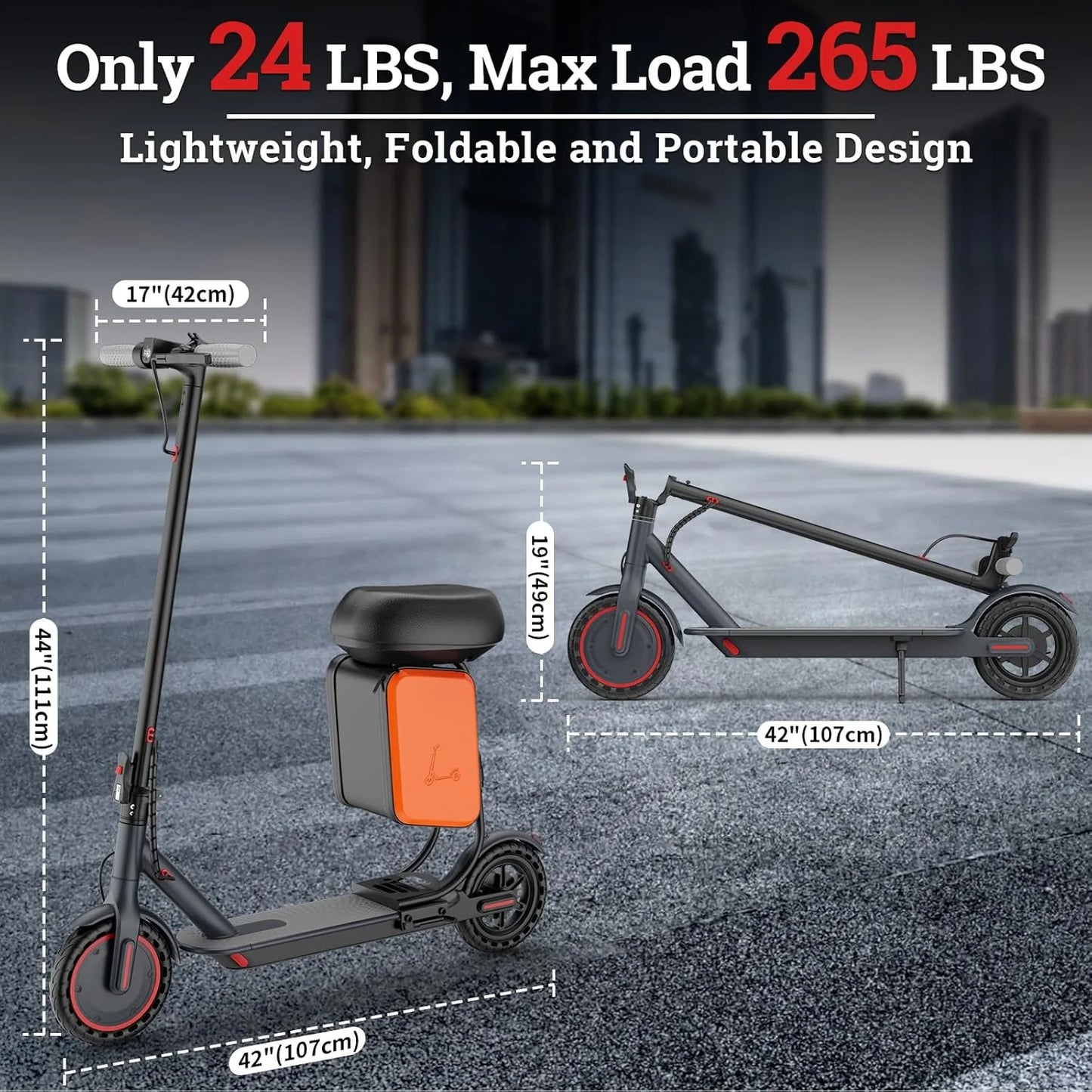 Ladped Lp60 Electric Scooter With Removable Seat