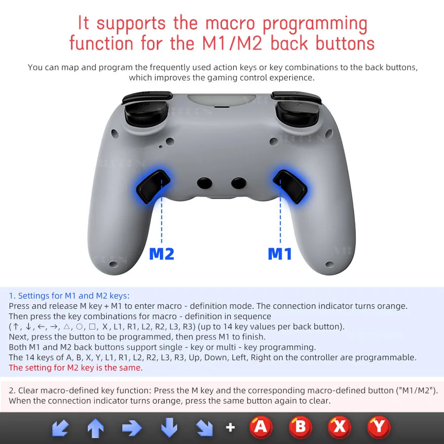 VILCORN Wireless Gamepad For PS5 DualSense Bluetooth Controller