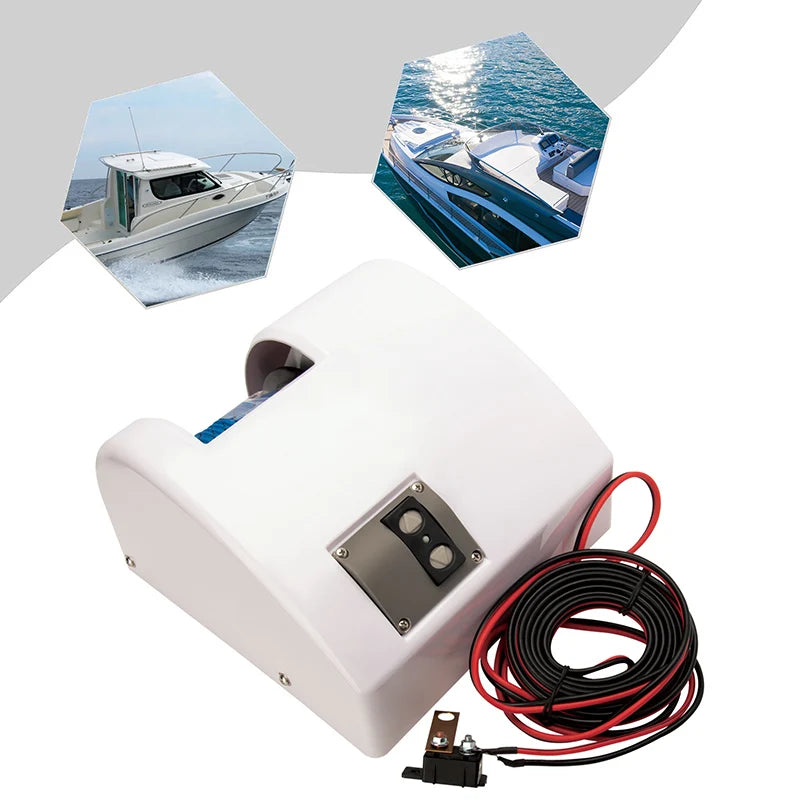 BYSSEA Electric Boat Anchor Winch With Wireless Remote For Saltwater Pontoon