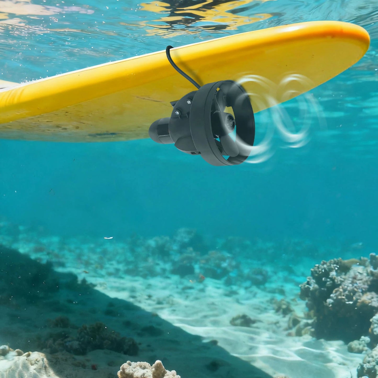 Underwater Electric Thruster For Paddle Boards 288W Brushed Motor Hands Free Boating For SUP Enthusiasts