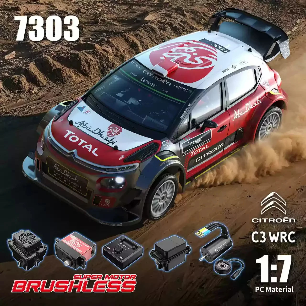 Jyscend Brushless 1 By 7 RC Car 4WD High Speed Drift Remote Control Vehicle for Enthusiasts and Gifts