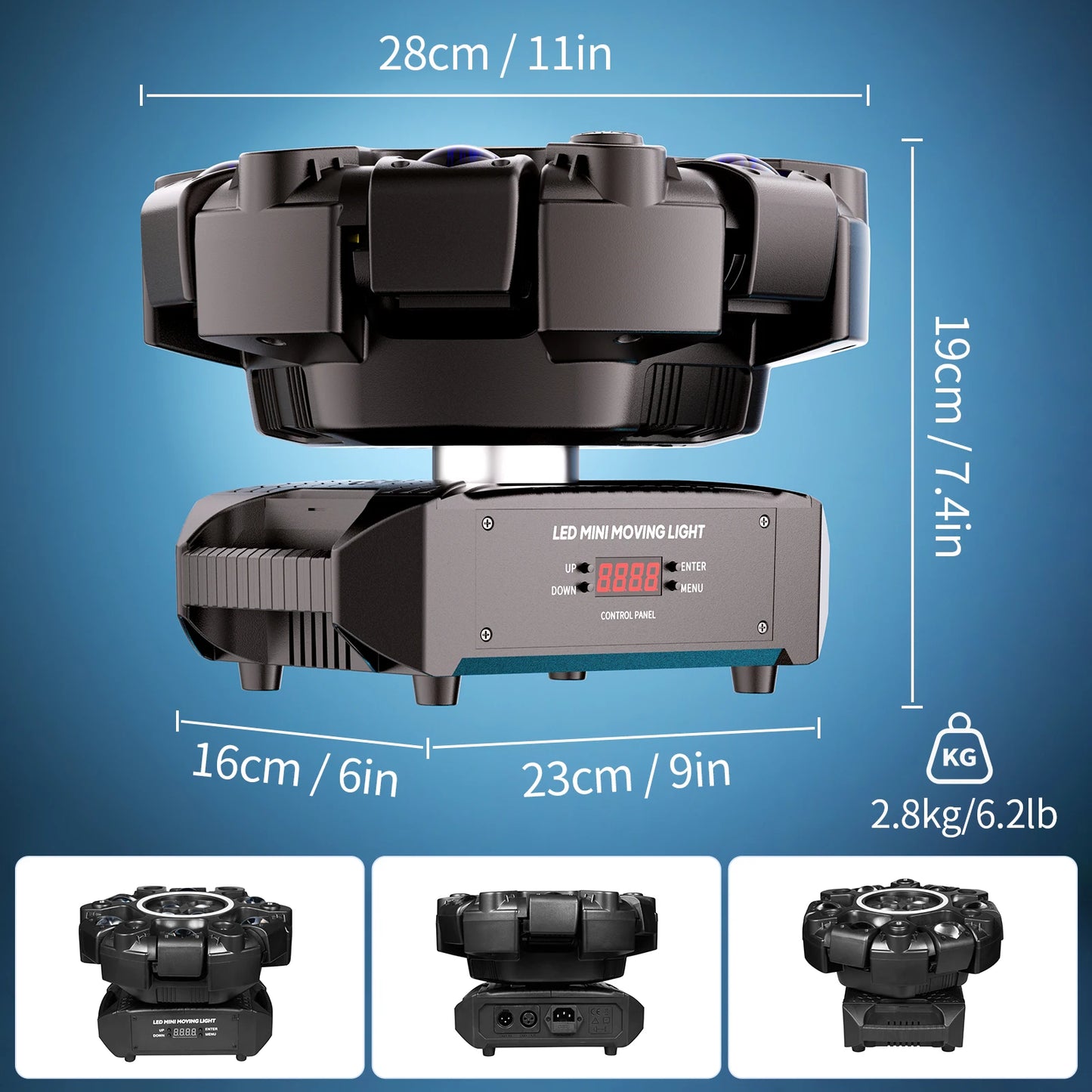 U'King 150W RGBW Beam Moving Head Light With Ring Effect