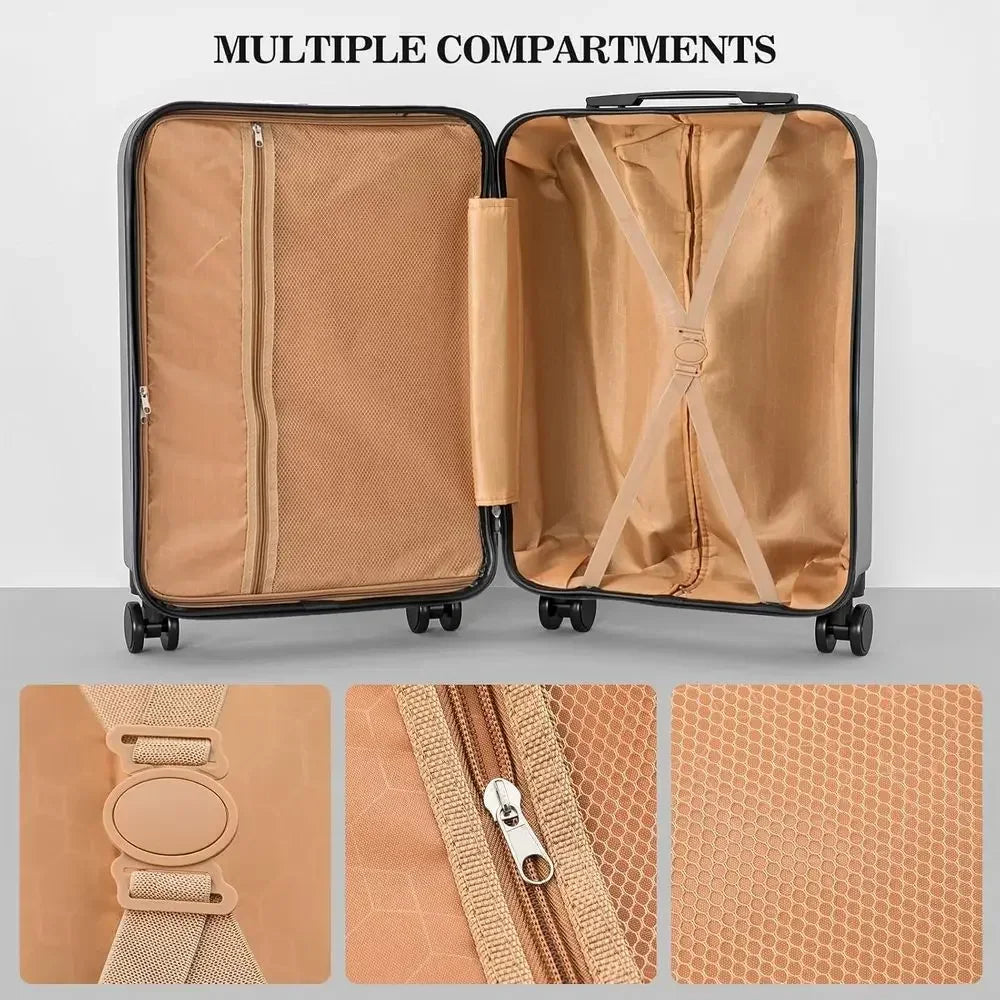 4 Piece Hardshell Spinner Luggage Set Lightweight Travel Suitcases Carry On