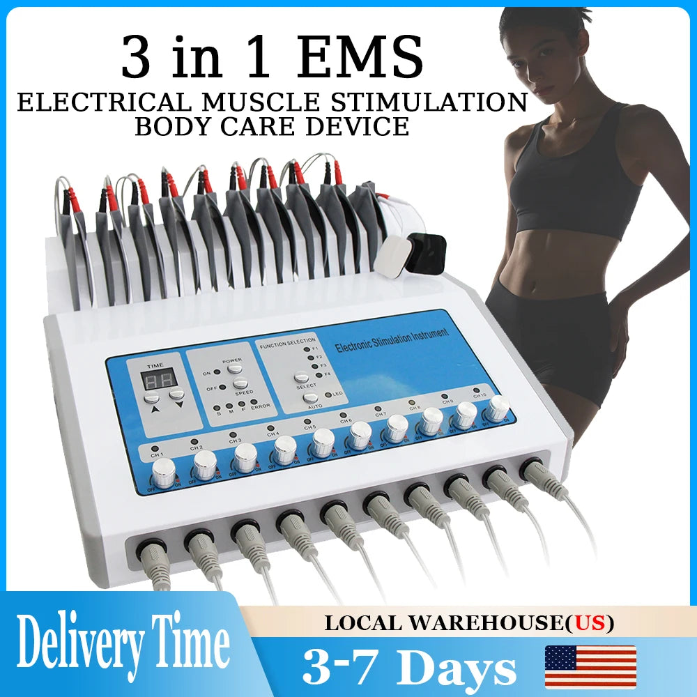 AOKO EMS Electric Muscle Stimulator Russian Waves Microcurrent Massager