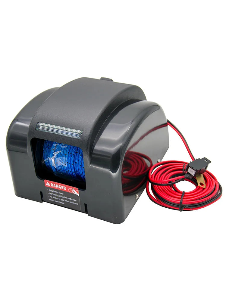BYSSEA Electric Anchor Winch For Boats With Wireless Remote Control 12V 45 Lb Powerful Capacity Marine Saltwater Kit