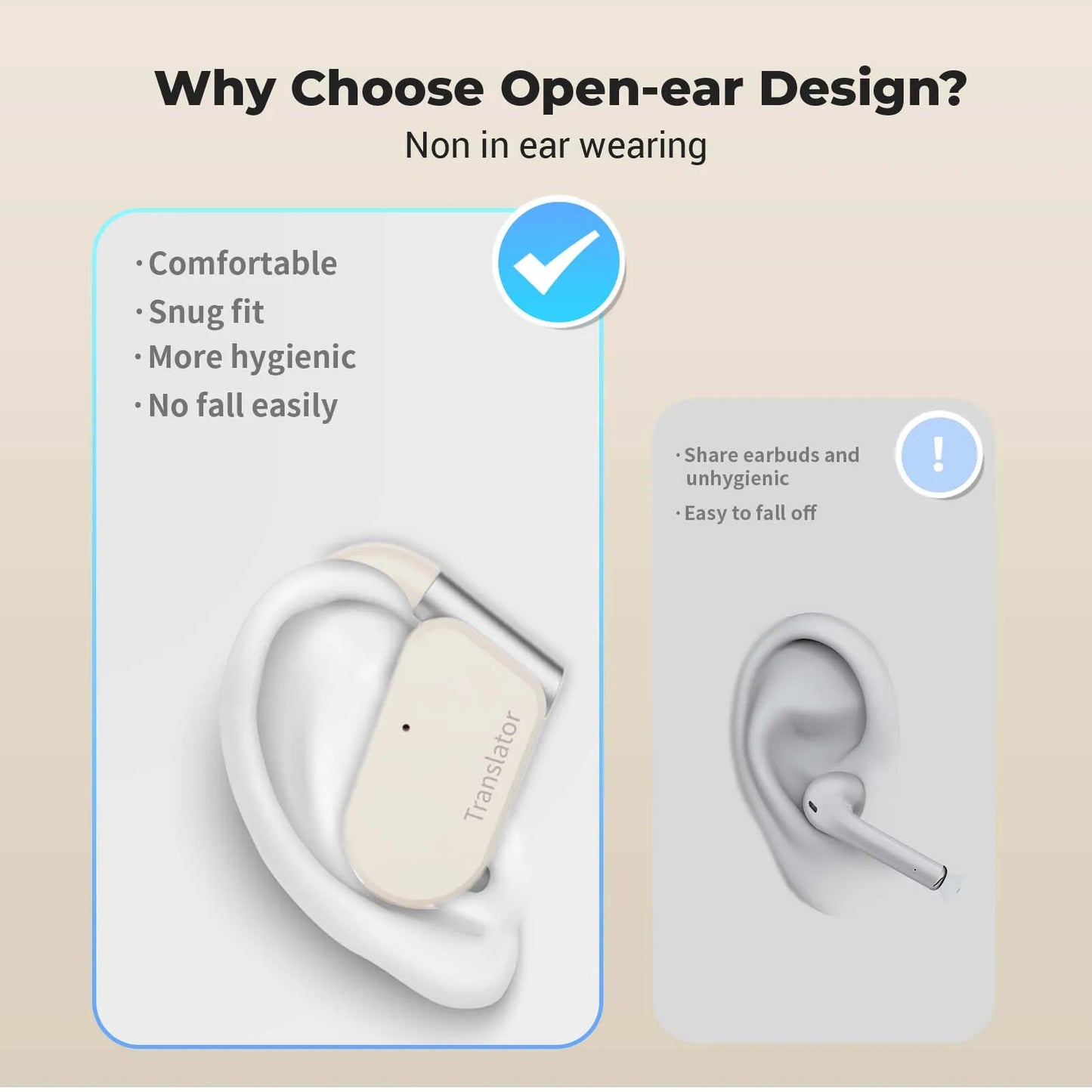 Wooask M9 Translator Earbuds Real Time Voice Translation 144 Languages