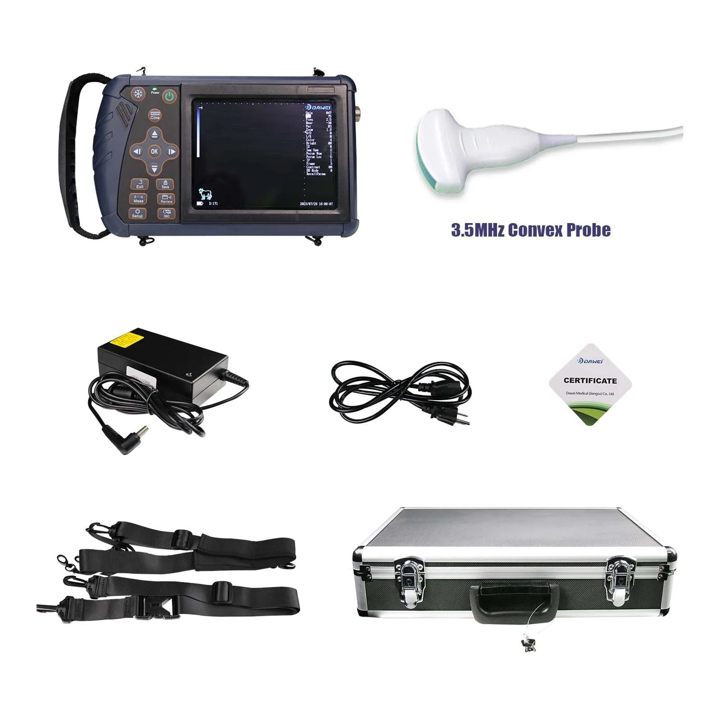 DAWEI Portable Veterinary Ultrasound Scanner for Farm Animals Pregnancy Testing