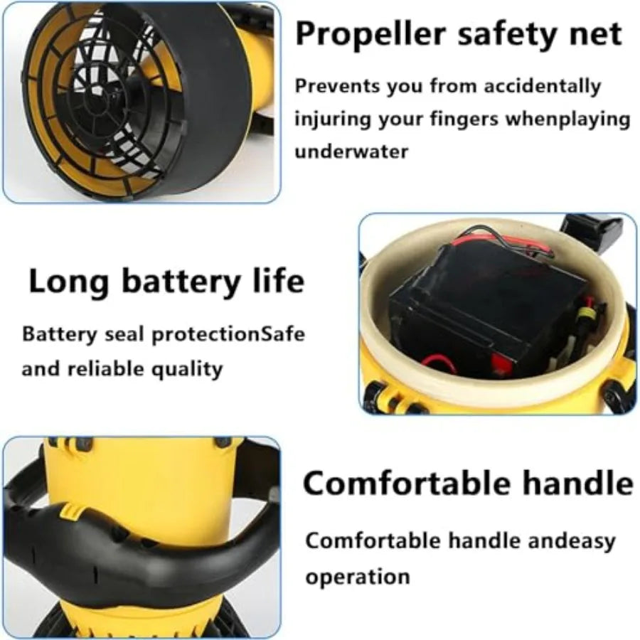 Sea Scooter For Adults Dual Speed Propeller Underwater Explorer With Ultra Long Battery Life