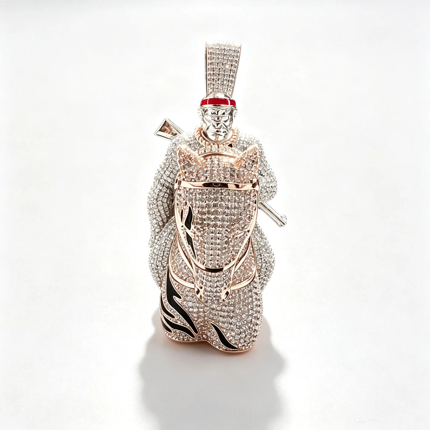 Lyee Cyee Designer Gorilla Pendant With Cubic Zirconia Accent