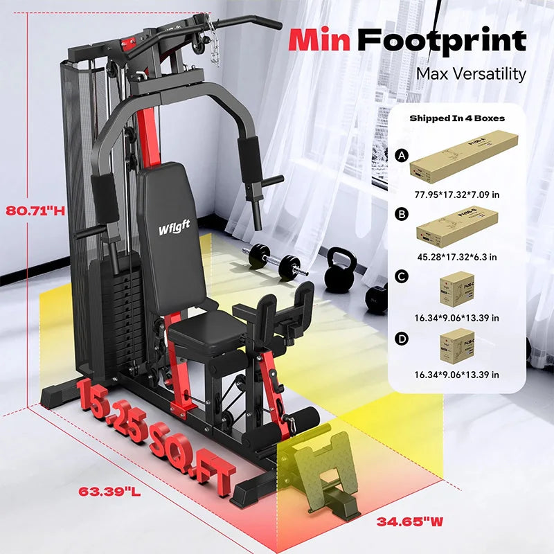 Pooboo Multifunction Home Gym Machine for Full Body Strength Training