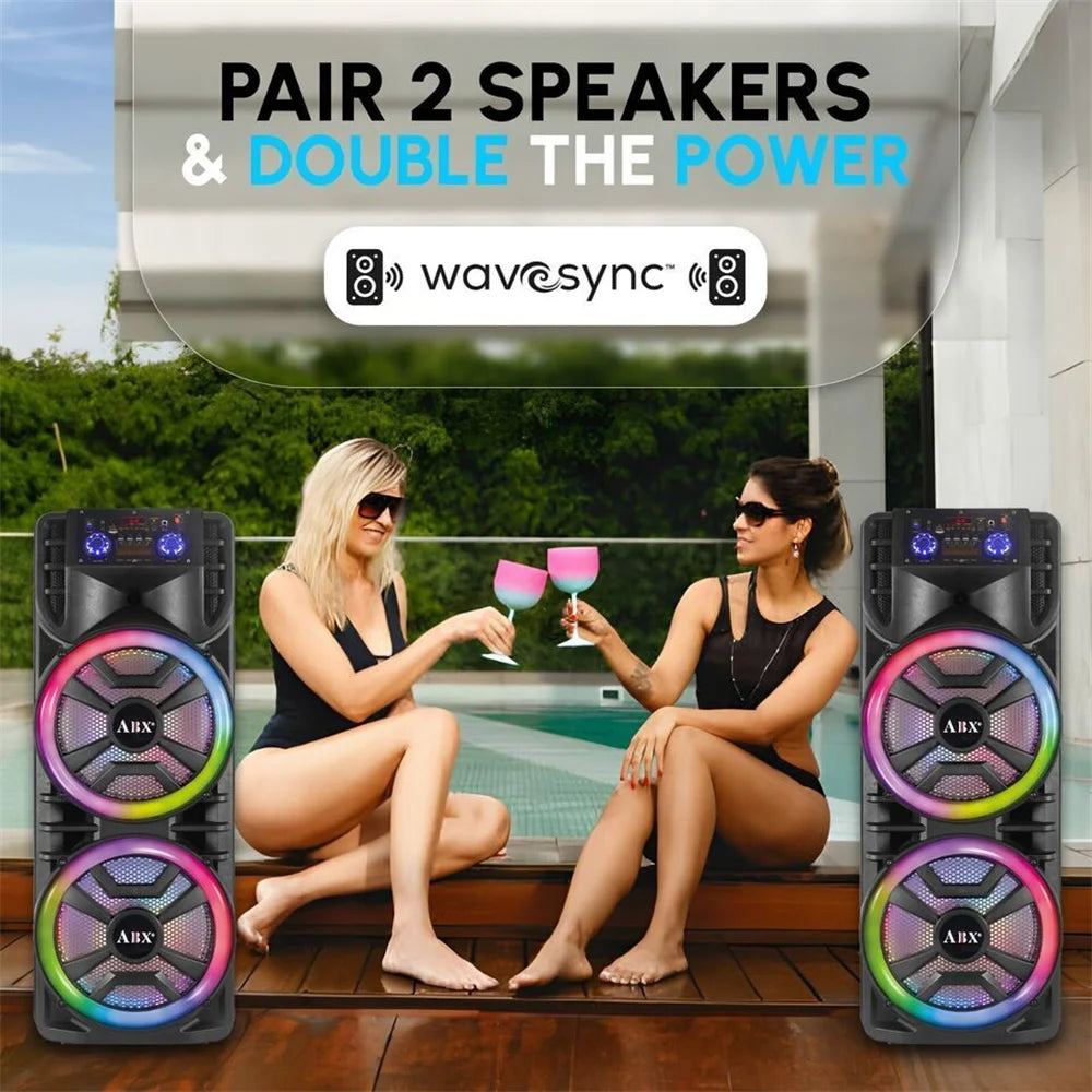 CURUK 2800W Bluetooth Karaoke Speaker With RGB Lights And Remote