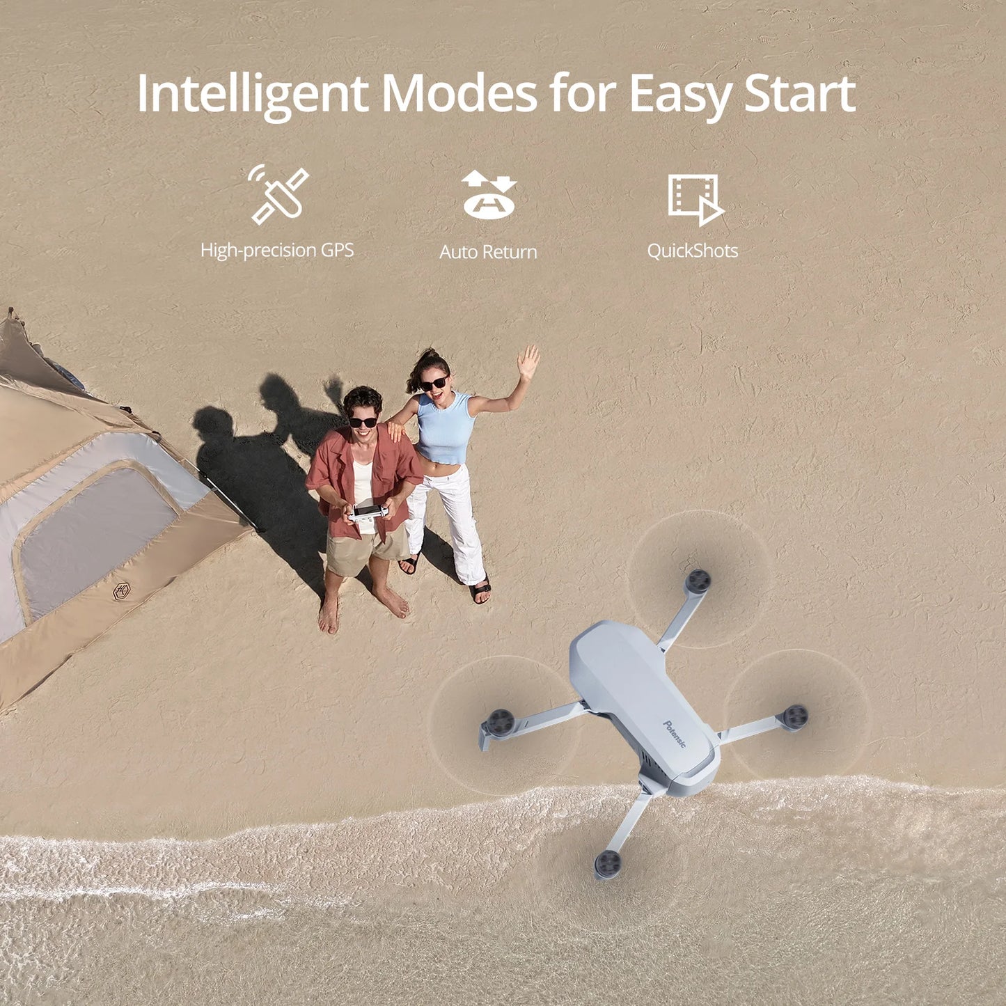 Potensic Mini Drone With 3 Axis Gimbal 4K Camera GPS