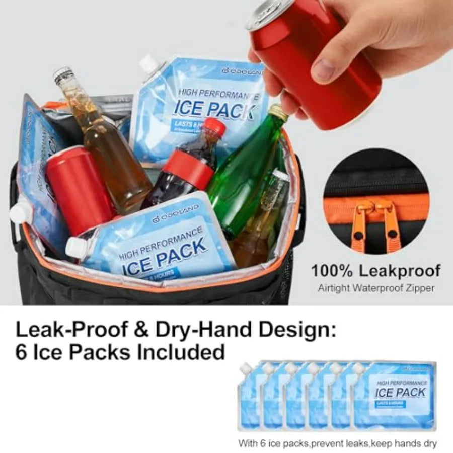 Tailgating Rolling Cooler Bag 72 Can Capacity With Wheels