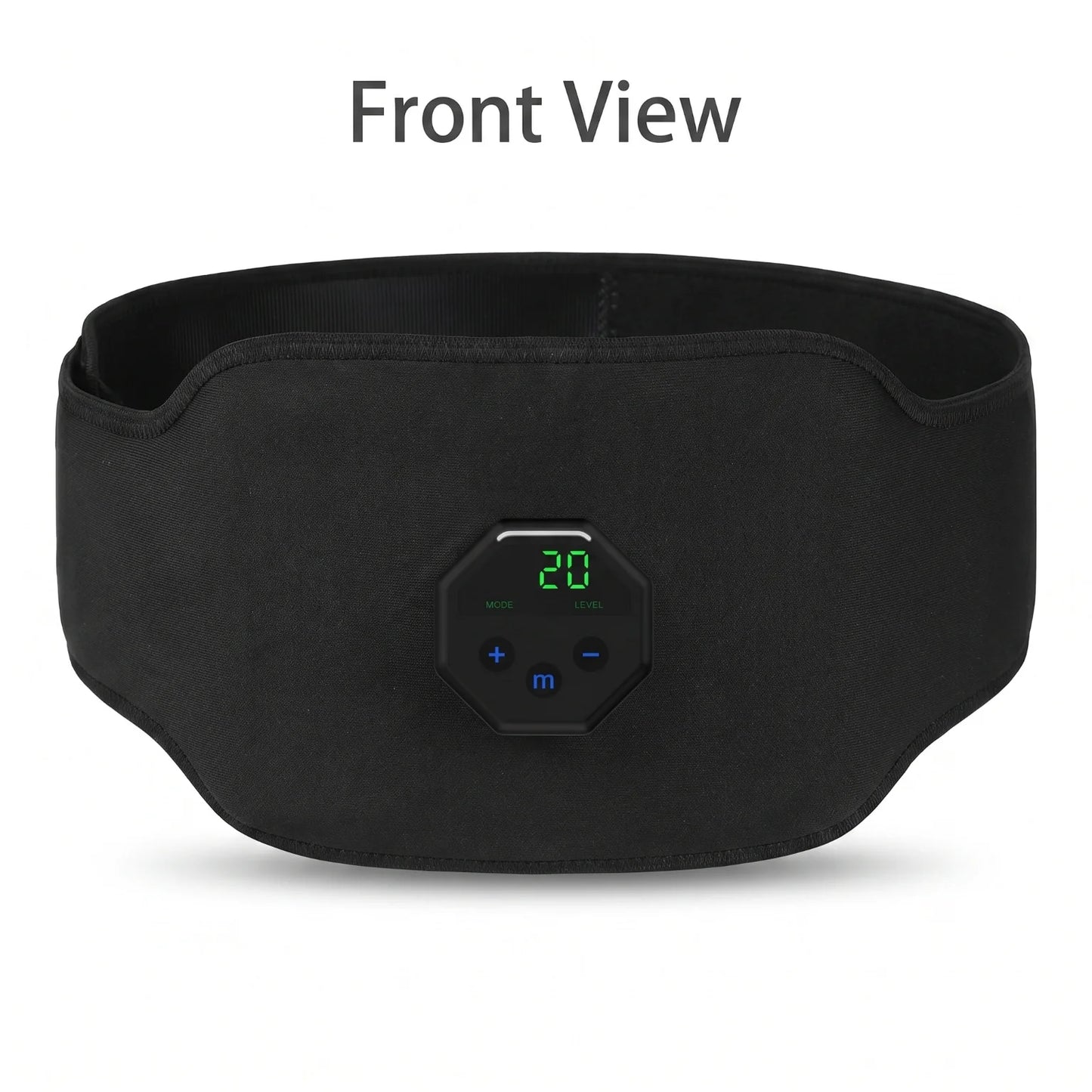 Rechargeable Ems Abdominal Muscle Trainer Belt With Silicone Electrode Pads