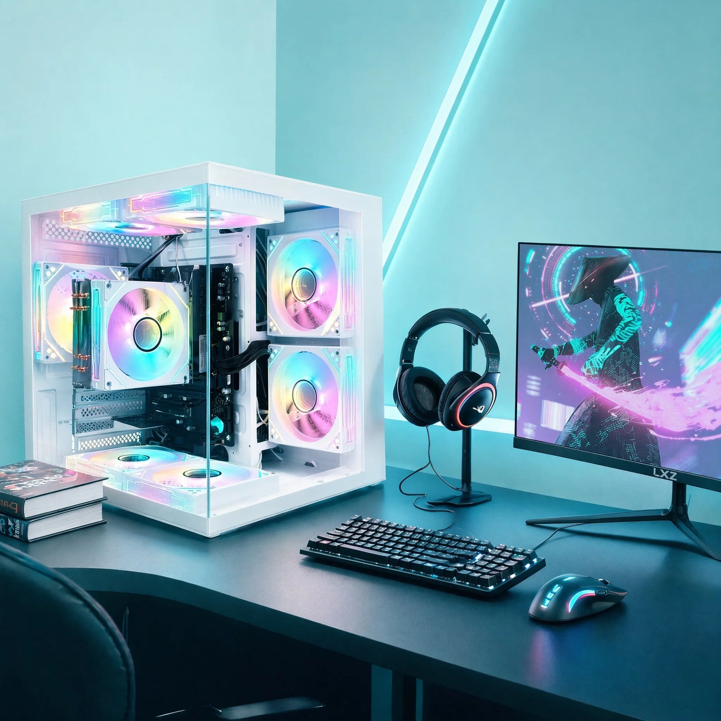 LXZ Gaming PC Desktop Ryzen 5 5600 Series 16GB DDR4