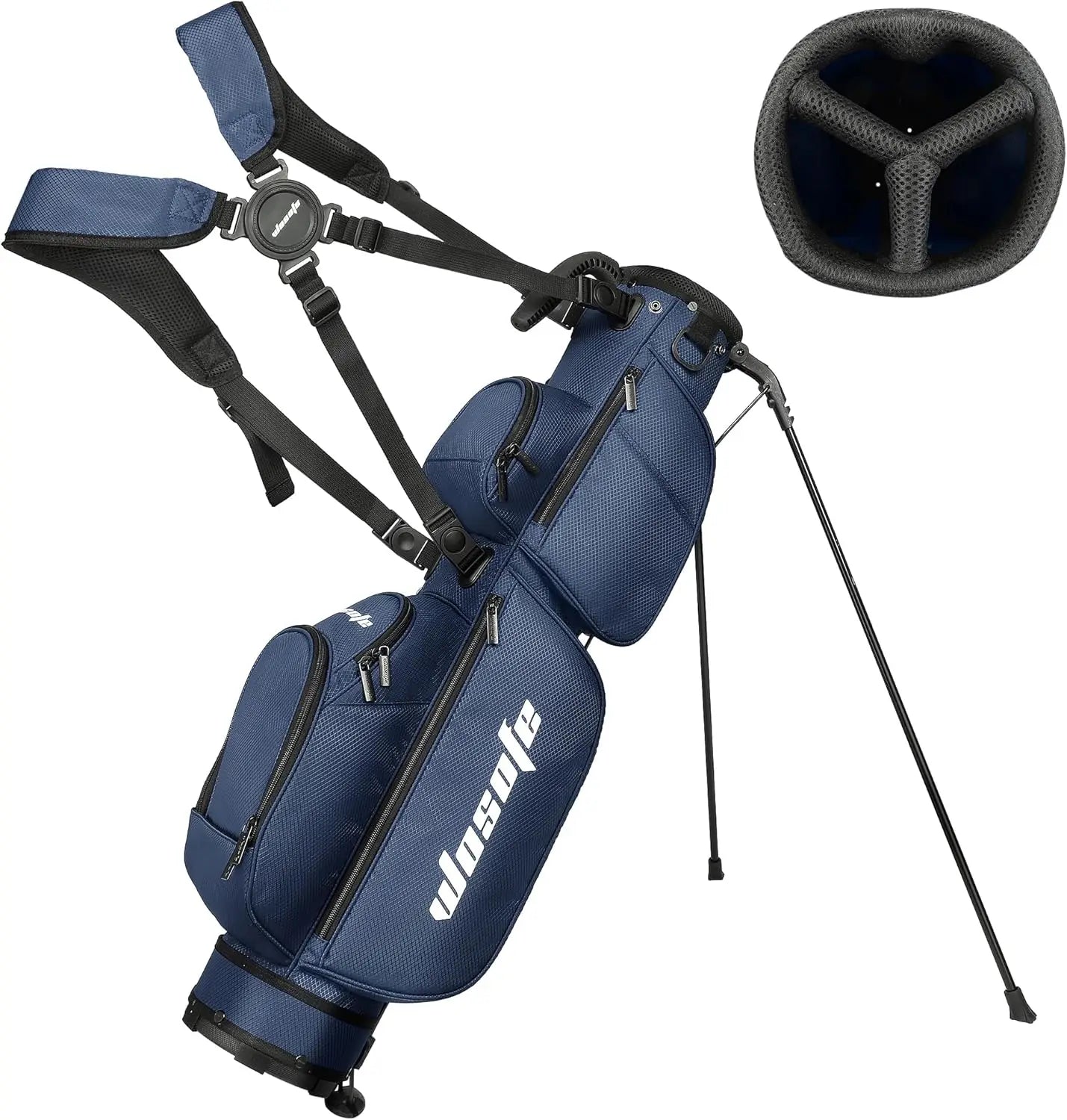 Wosofe Lightweight Golf Stand Bag With Three Way Club Dividers