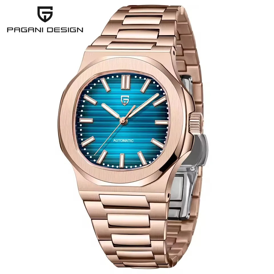PAGANI DESIGN New Sporty Elegance Mechanical Watch Stainless Steel Luminous Man Watch Sapphire Seagull ST16 Movt Men's Watches