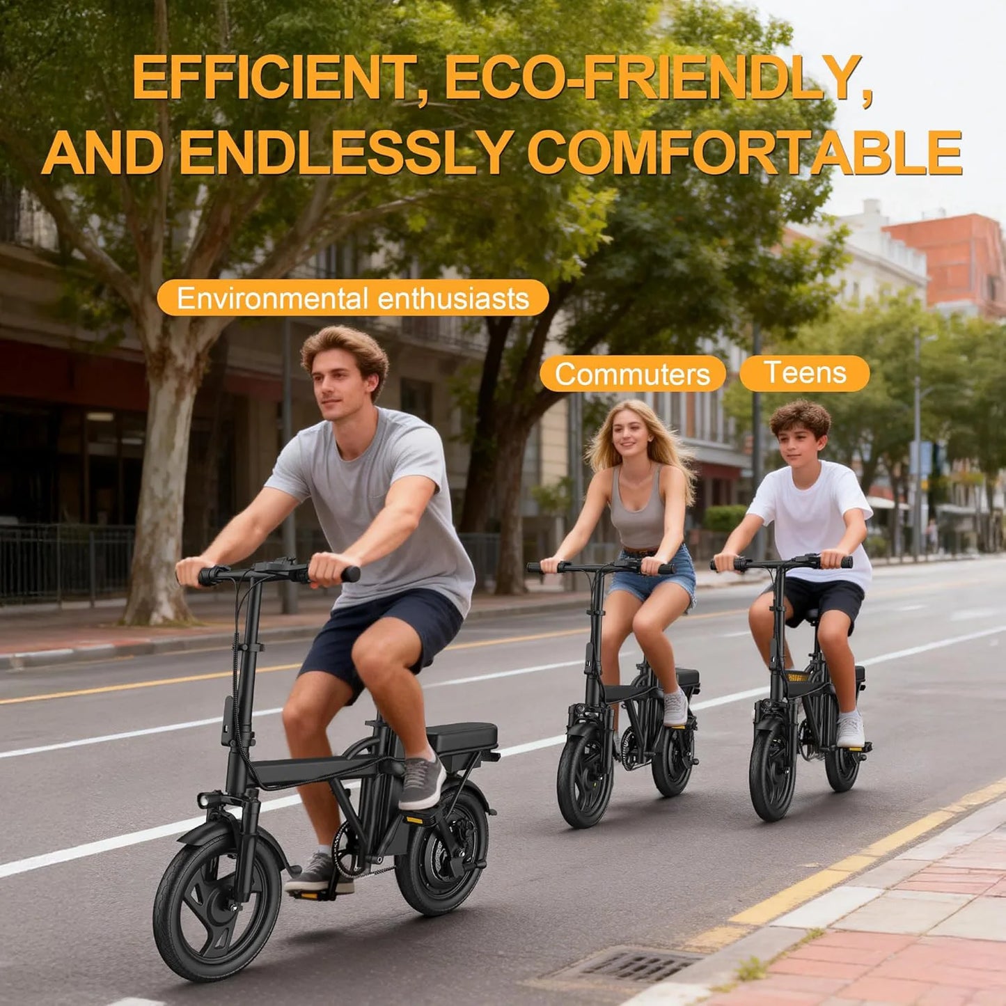 14 Inch Foldable 500W Electric Bike For City Commuting