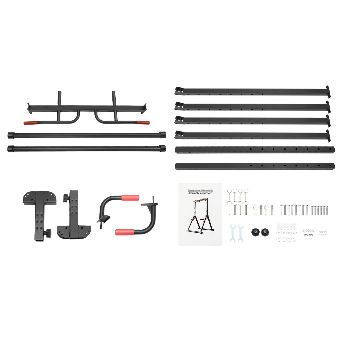 Adjustable Height Triangular Pull Up Station With Dip Bar