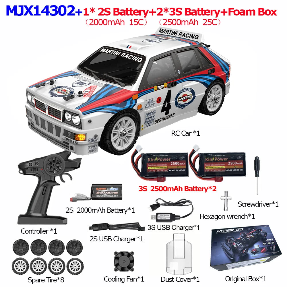 HYPER GO RC MJX 14304 14303 14302 High Speed Drift Car With Gyroscope - Electric Toy for Kids Volkswagen Racing Gift