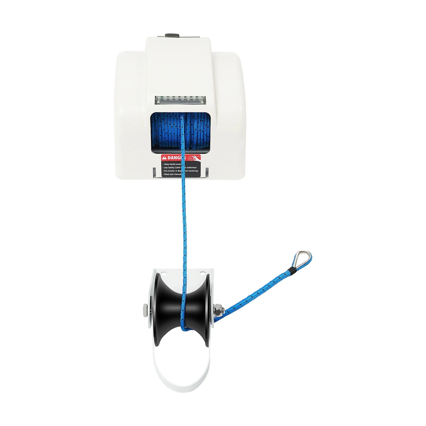 Electric Anchor Winch 12V 45Lbs With Remote Control Heavy Duty Automatic Hauler For Small Fishing Boats Saltwater Rated