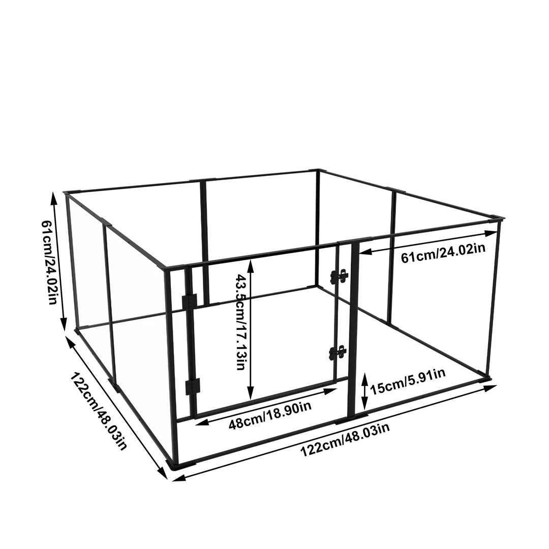 BINGOPAW 8 Panels Acrylic Dog Playpen Whelping Pen For Puppies Rabbits