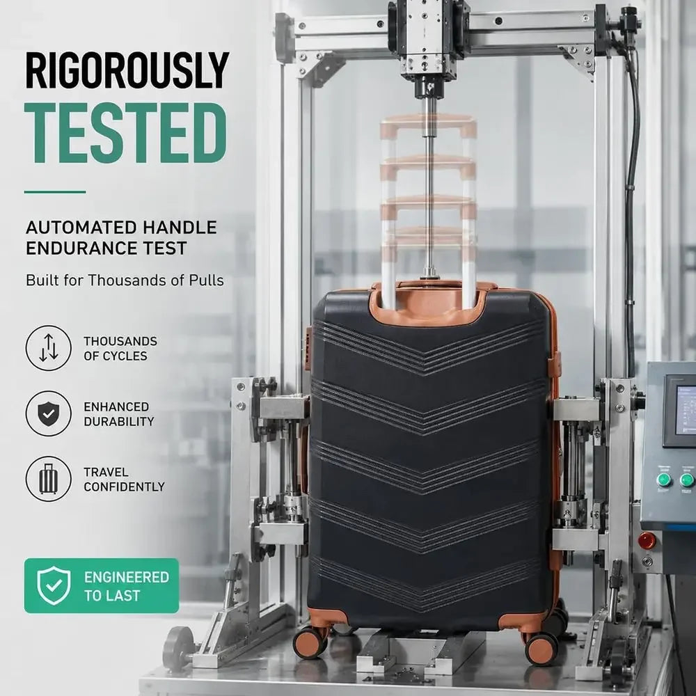 Expandable 5-Piece Hardside Luggage Set With TSA Lock Spinner Wheels
