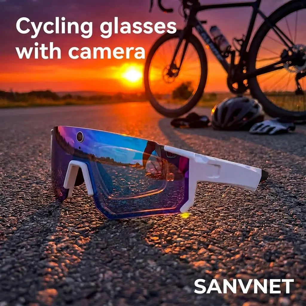 Road Cycling Smart Sunglasses With Camera 8MP Polarized Lenses AI Translation