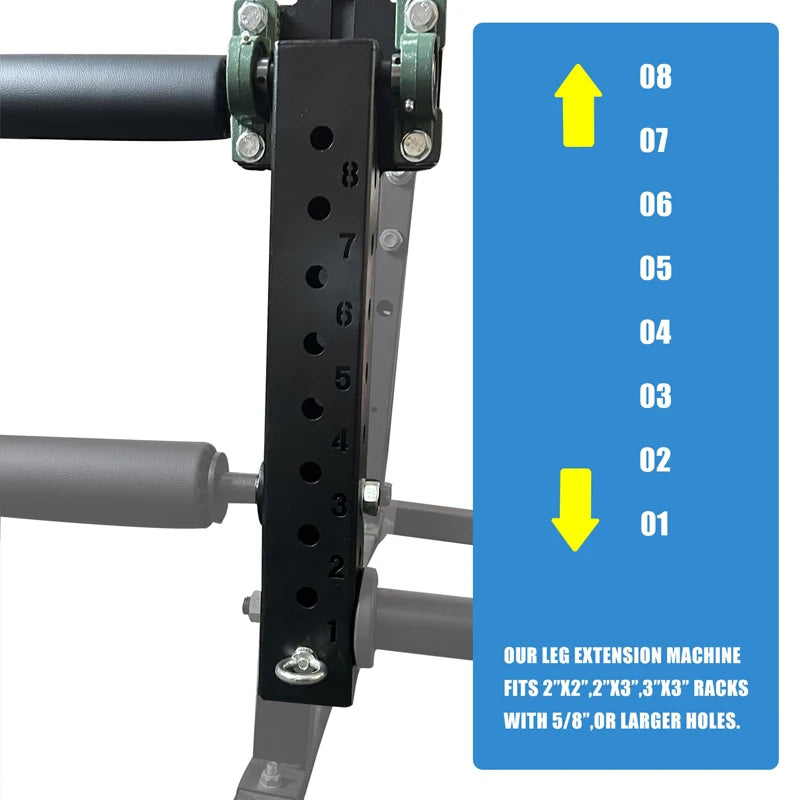 Power Rack Leg Extension and Curl Machine for Home Training