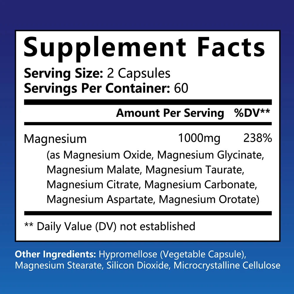 Taoters Magnesium Complex Glycinate Malate Supports Muscle Bone Sleep Anxiety