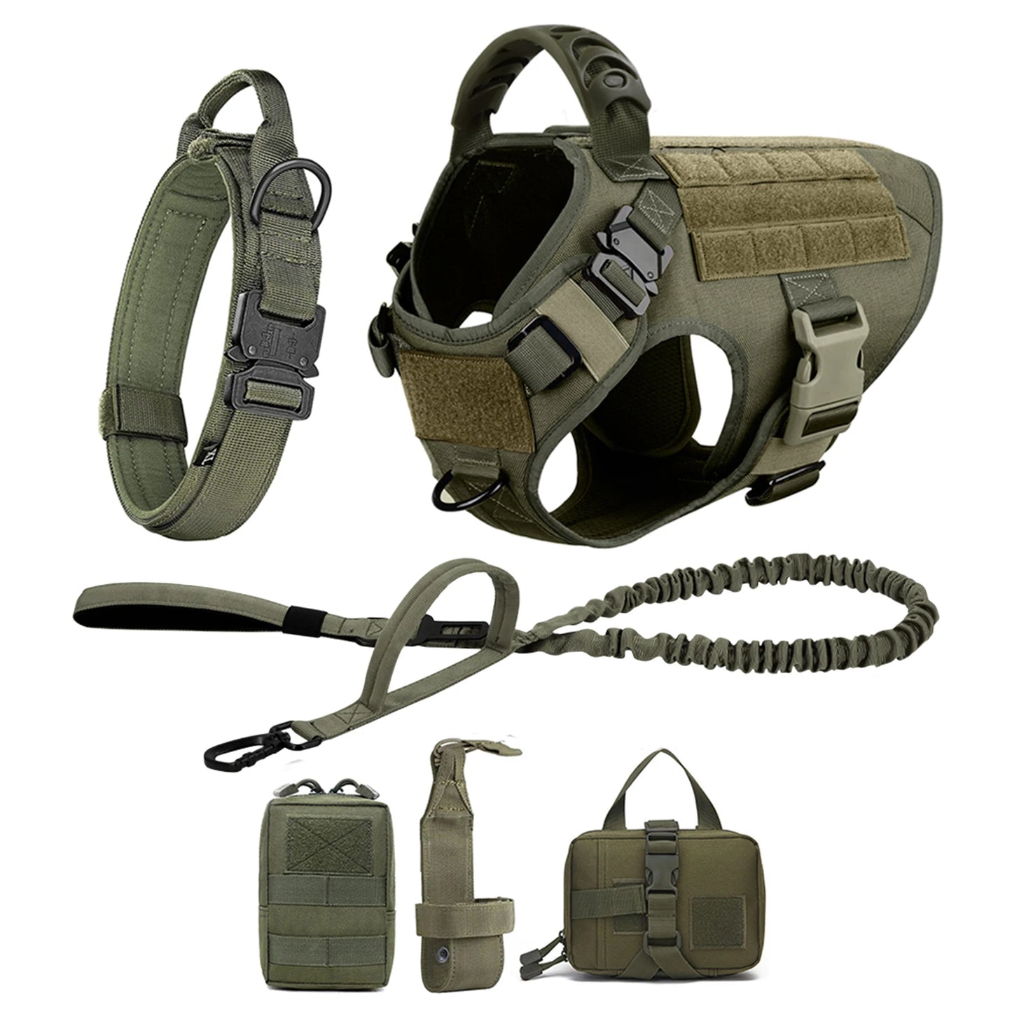 Nylon Dog Harness And Leash Set Padded Breakaway Quick Release