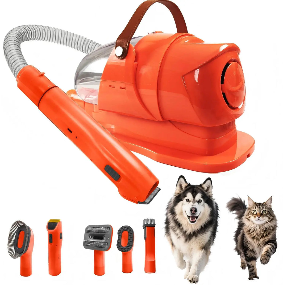 Pet Grooming Vacuum Kit With Clippers For Dogs And Cats