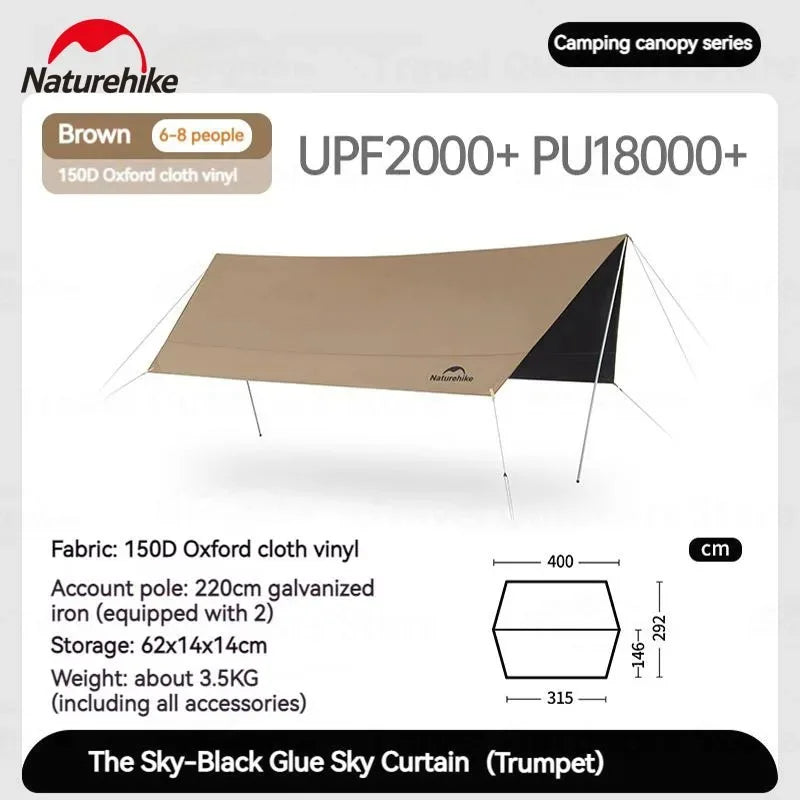 Naturehike Waterproof Canopy Sun Shelter for Camping