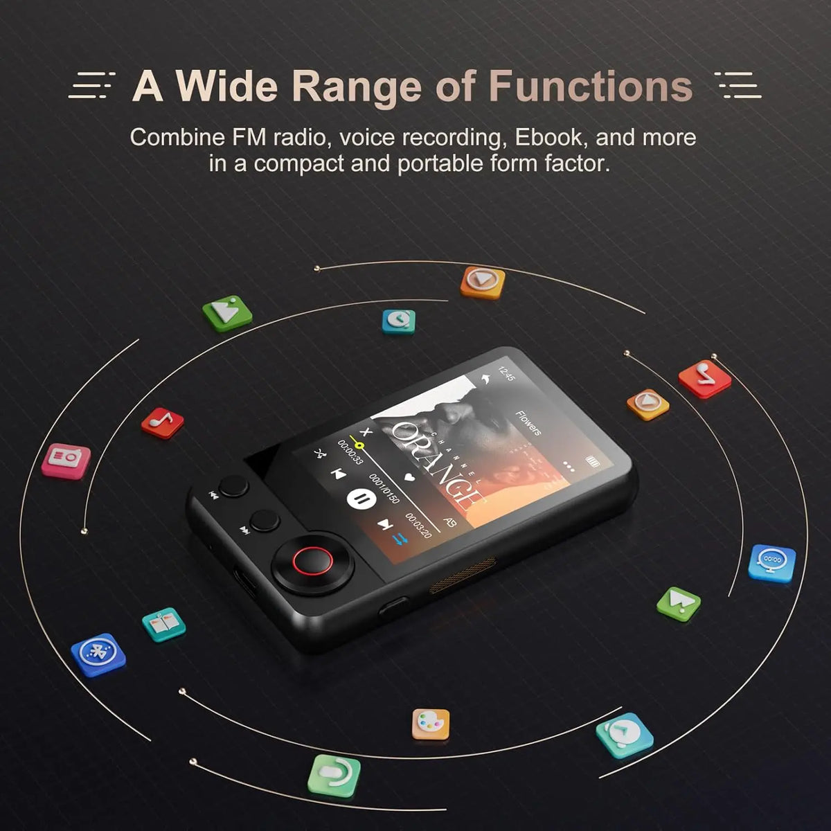 MECHEN Bluetooth MP3 Player With Speakers, FM Radio And Recording