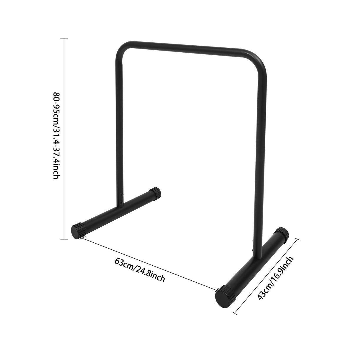 Adjustable Gym Safety Handrail 31.4-37.4in, Home Office & Gym Safety Handrail Stand with Anti-Slip Rubber for Treadmill