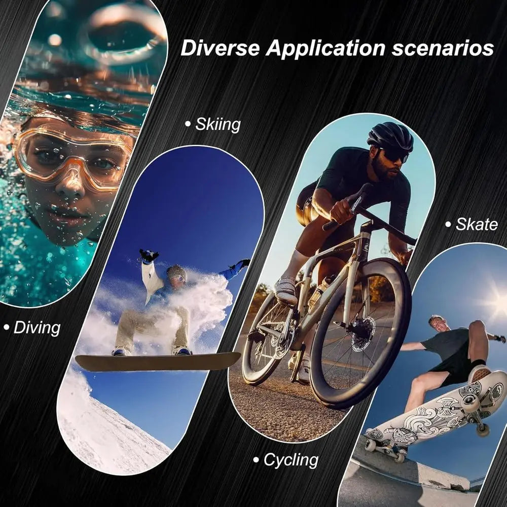 Waterproof Mini Action Camera 4K With 128GB Storage Outdoor Adventures