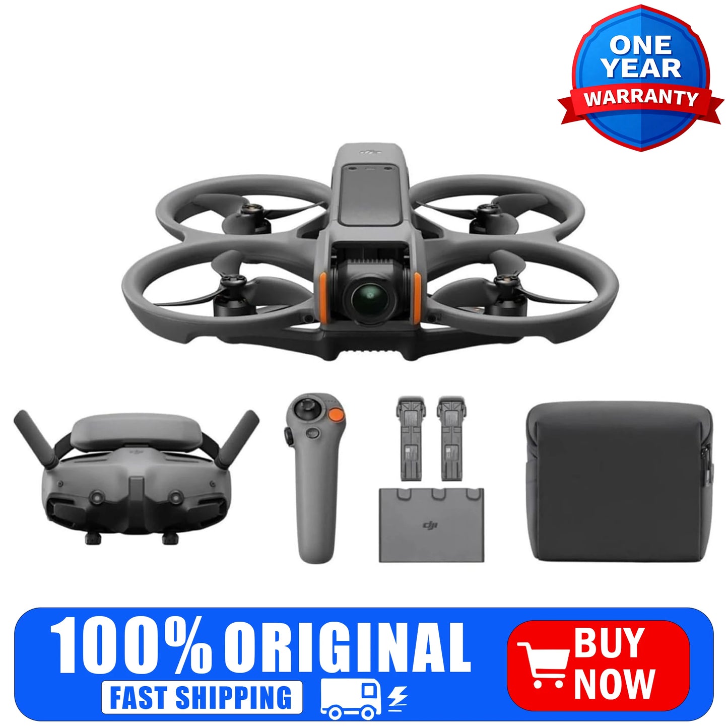 DJI Avata 2 FPV Drone Fly More Combo With 3 Batteries 4K Camera Immersive Experience For Adults
