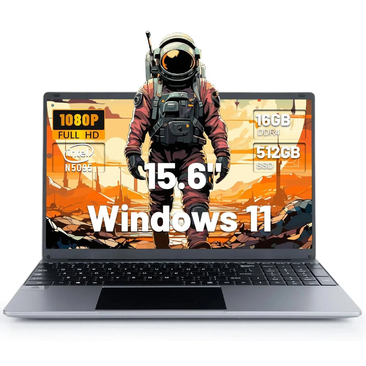 AEEZO-US Windows 11 Laptop Intel Celeron N5095 16GB RAM 512GB